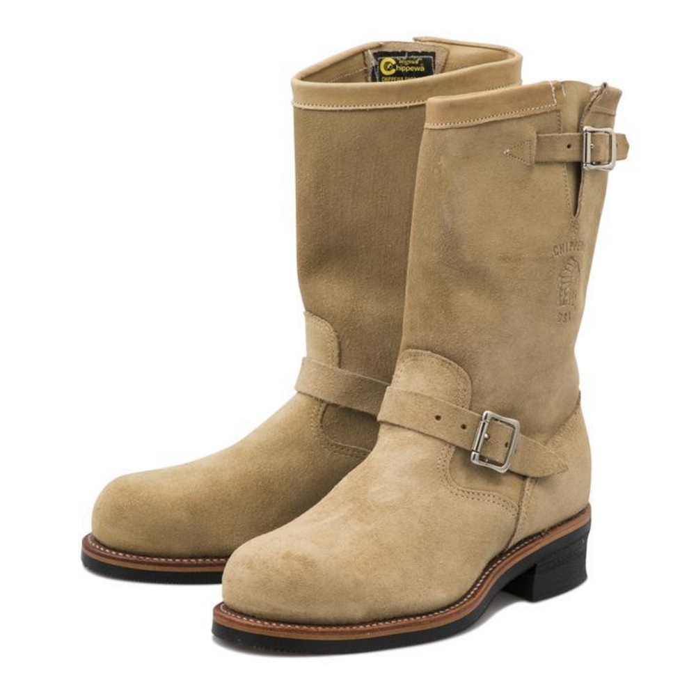 Chippewa Tan Suede Engineer Boots